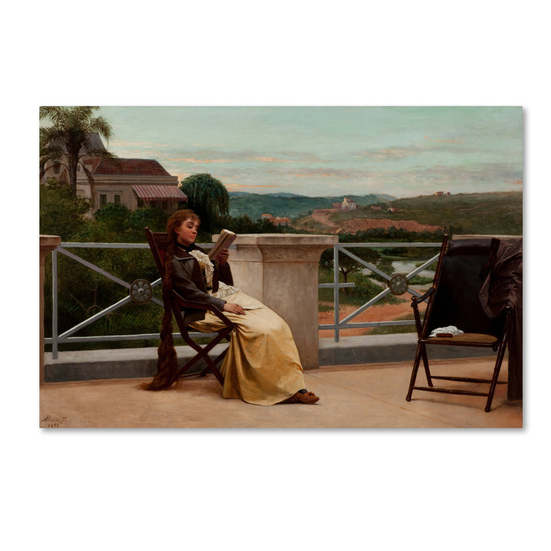 « reading », reproduction sur toile tendue, H 12 po x l 19 po
