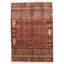 Tapis tribal turc noué à la main de conception unique 6 pi 8 po x 9 pi 8 po One-of-a-Kind