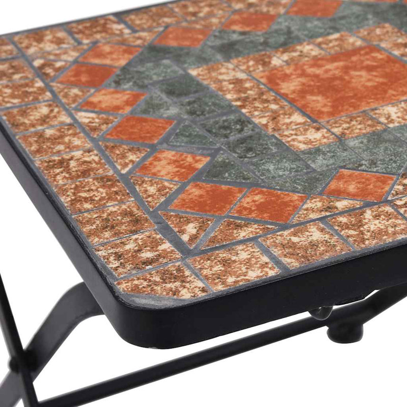 Chaise d'appoint de patio Tibo, Orange / gris