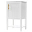 Meuble-lavabo de 20 po avec lavabo, armoire de salle de bain avec porte à fermeture douce, support de rangement et tablette ouverte, blanc (ancien SKU: WF308492AAK)