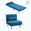 Romine Folding 5 Position Convertible Sleeper Chair Sofa Bed Blue