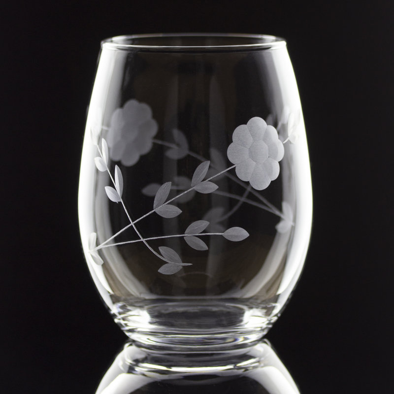 Janet 15 oz. Stemless Wine Glass Set
