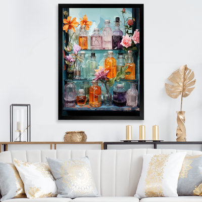 Articles de toilette, élixir de beauté II sur toile