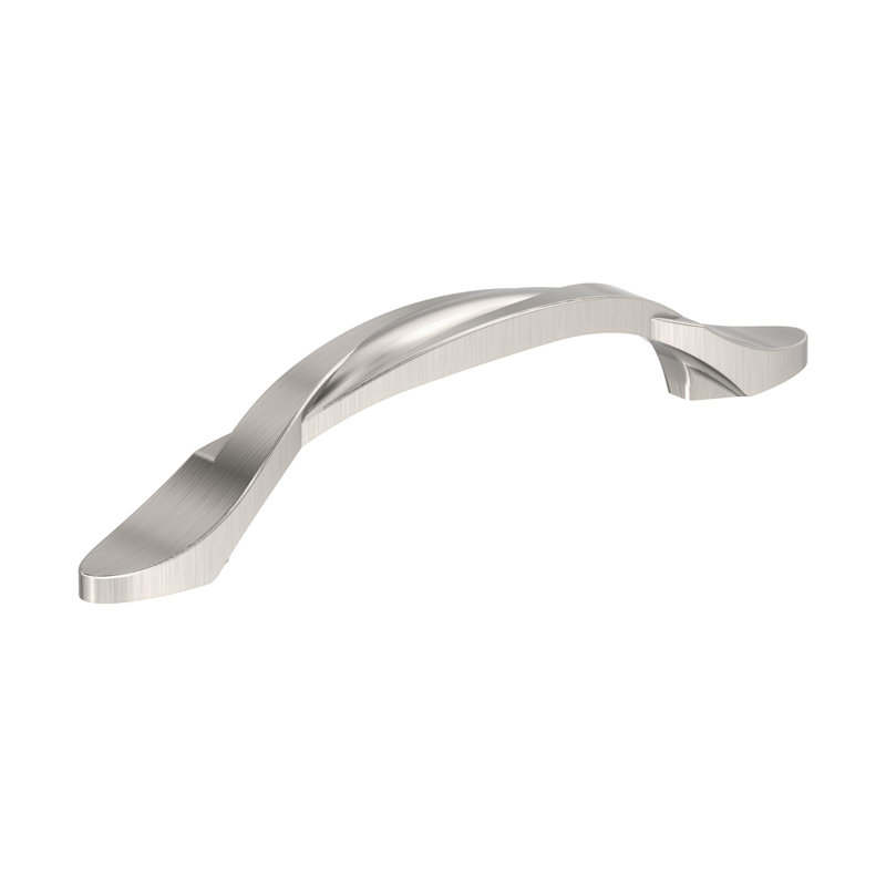 Poignée d'armoire de centre à centre en nickel satiné de 3-3 / 4 po (96 mm) Intertwine - paquet de 10, 3 3/4", Nickel satiné