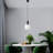 Elegant Black Metal Chandelier, 7.9 x 7.9 x 46.5 inches | 1 x E27 Socket, Max 40W, Bulb Not Included | Modern Design with Glass Cap, Perfect for Dining Rooms & Living Areas | IP20 Rated, Stylish & Functional Lighting Solution-782404040-782404042