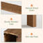 Console extra longue en bois massif 78,74 po