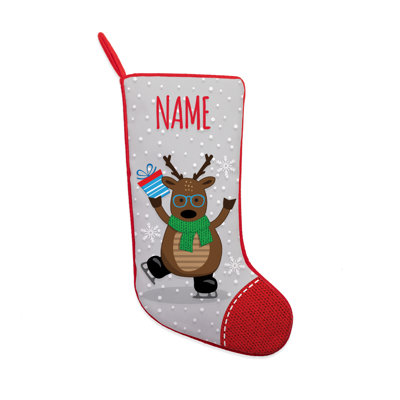 Bas de Noël personnalisé Jolly Reindeer