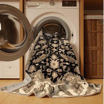 Tapis brun lavable à la machine