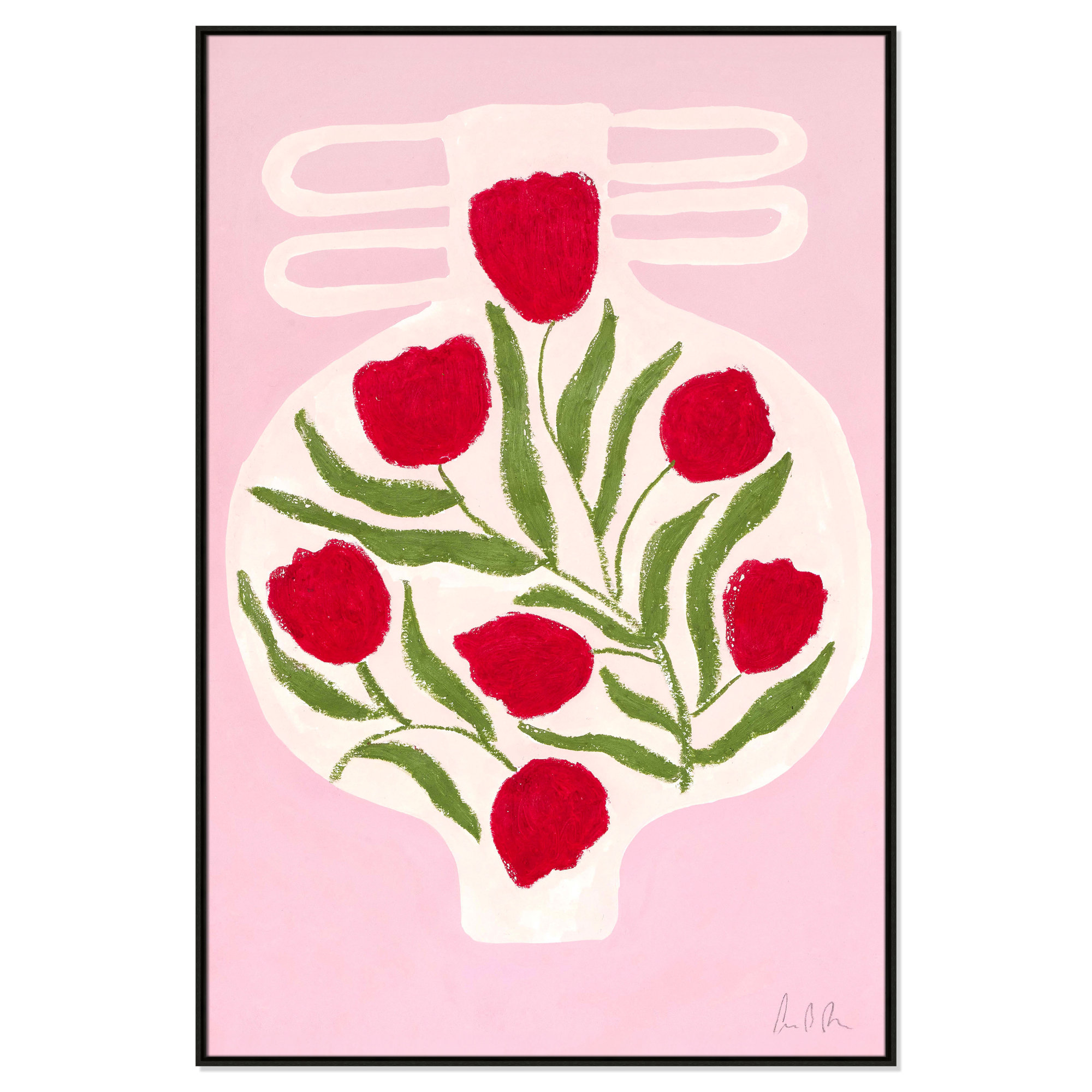 Vase No. 02 Print by Camilla Bergqvist, 61.5" H x 41.5" W, Espresso