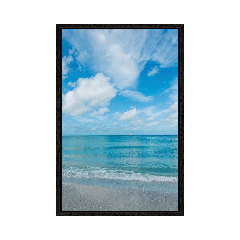 Florida Ocean View II 1 Piece Wall Art on Canvas, 101.6cm H x 66.04cm W x 3.81cm D, Black Framed
