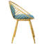 STOOL WITH GREEN CUSHION KD-67963008