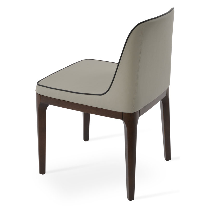 London Wood Side Dining Chair, Light Gray