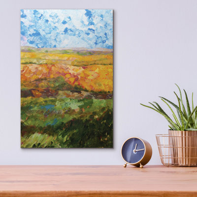  «Canyon Ridge 2» par Allan Friedlander, art mural en verre acrylique, 12 po x 16 po