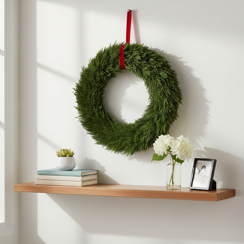 Evergreen 24" Handcrafted Preserved Real Cypress Wreath