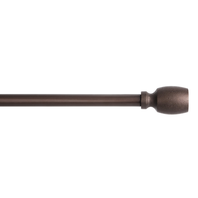 Ensemble de tringle à rideaux et faîteau cylindrique moderne à bord lisse Town and Country Country , 36" - 72", Bronze huilé