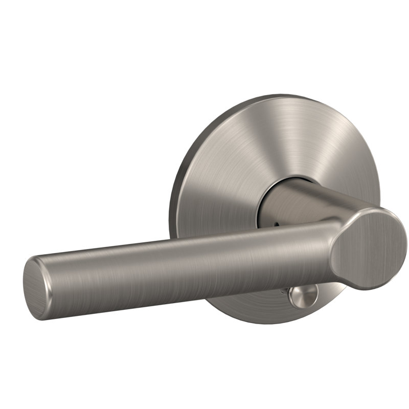 Custom Broadway Hall-Closet and Bed-Bath Lever with Kinsler Trim, Satin Nickel