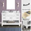 Meuble-lavabo simple 30 po avec comptoir en marbre naturel de Carrare de qualité supérieure, lavabo et dosseret Dilkhush, pré-assemblé-534705946-534705947