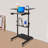 Standing Black Computer Desk 32” With Caster Rails
