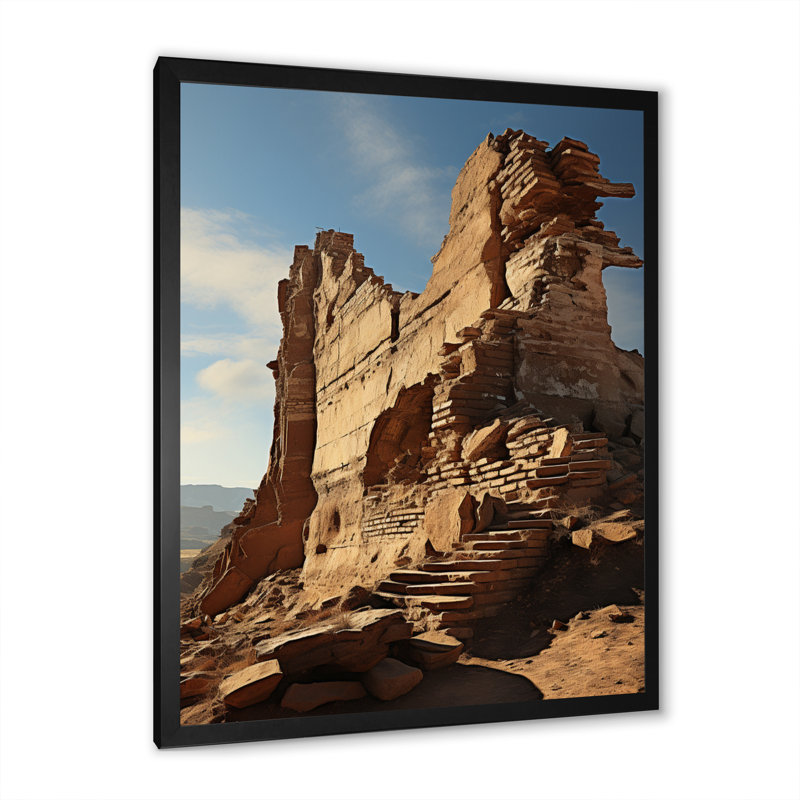 Averiee Desert Spires III sur impression sur toile, H 20 po x l 12 po x P 1 po, Cadre photo noir