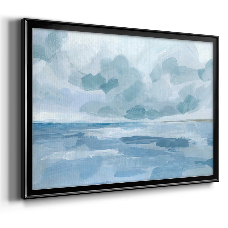 Calm Seascape II, reproduction d'art sur toile, H 30 po x l 44 po, Noir