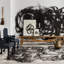 Tapis abstrait noir / crème-71603409
