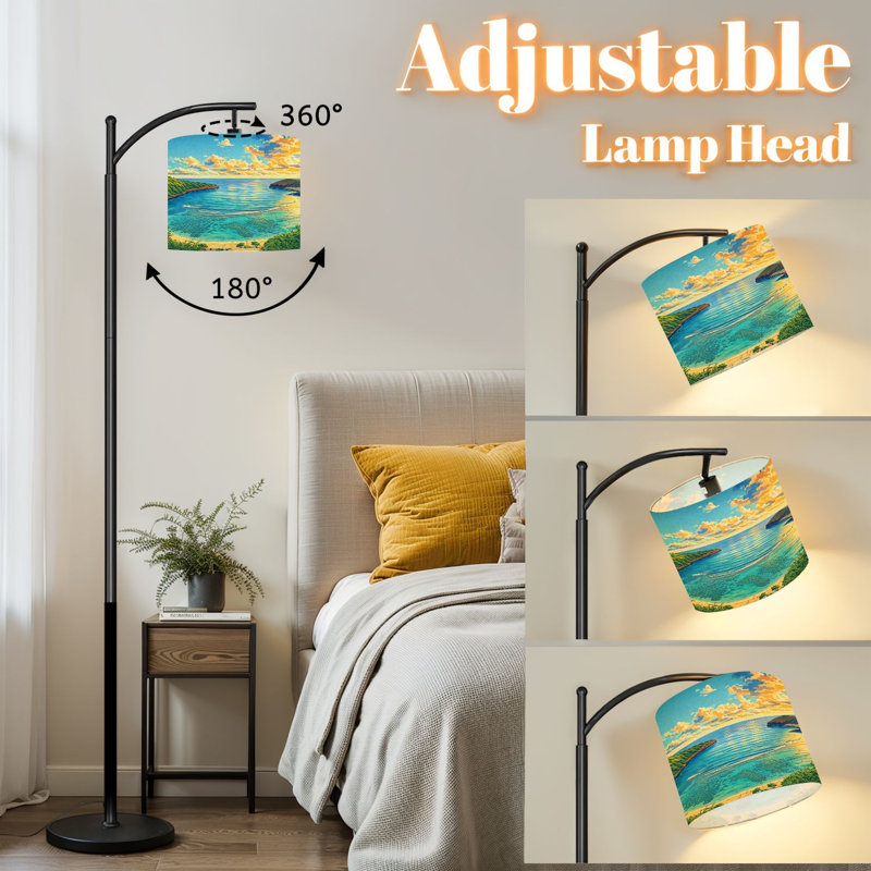Lampe sur pied avec abat-jour réglable Arc