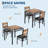 Dining Table Set for 2, 3-Piece Kitchen Table with 2 Upholstered Chairs and Corner Protectors, Compact Small Space Dining Set for Apartment, Kitchen, or Studio-1440893904
