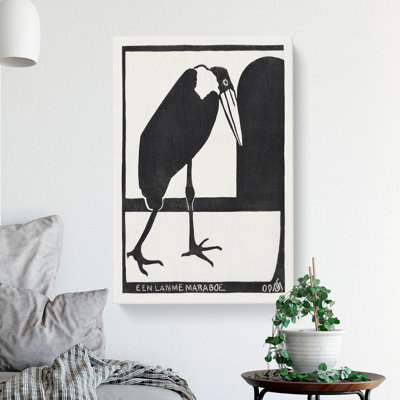 Marabou Bird by Samuel De Mesquita - Wrapped Canvas