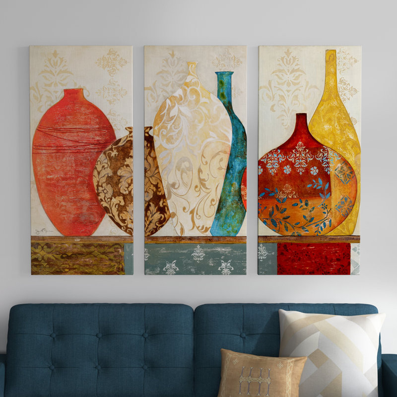 Collection de souvenirs - image imprimée sur toile en 3 parties, H 24 po x l 36 po x 1,5 po