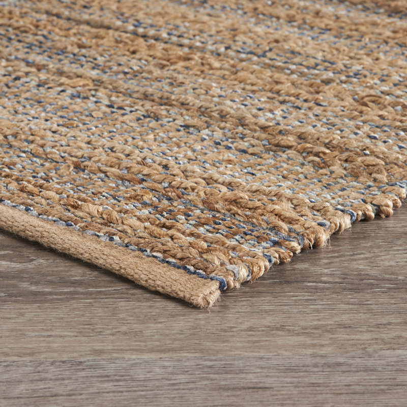 Tapis brun / gris tressé à la main Bellicent, Rectangle 2 pi x 3 pi