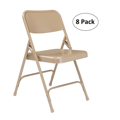 Ensemble de 8 chaises pliantes à double charnière en acier de qualité supérieure NPS® 200
