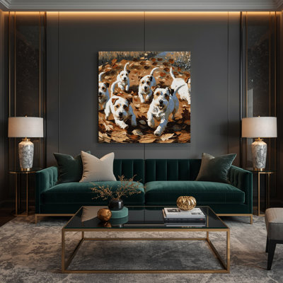 Dogs Russell Terrier Brown Canvas Wall Art