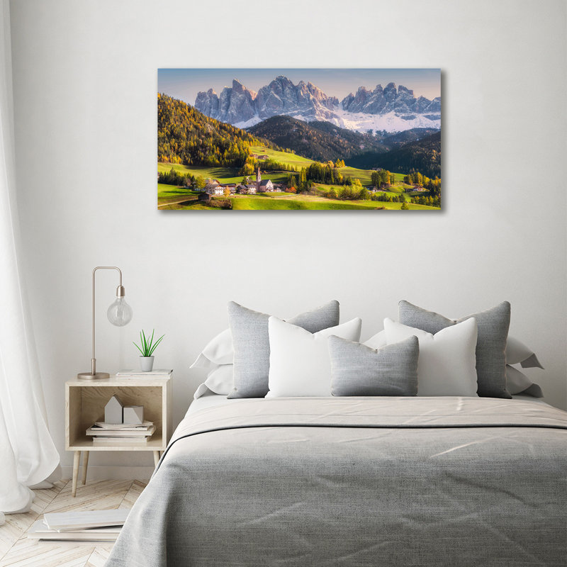 Panorama Of The Mountains - No Frame Print on Glass, Canvas, 70cm H x 140cm W x 2cm D