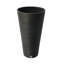 Grand pot à fleurs nervuré avec tablette surélevée 28 "Taio