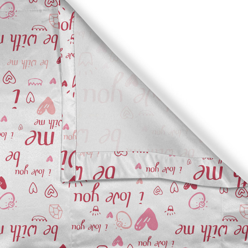 Rideaux décoratifs pour fenêtre à 2 panneaux East Urban Home I Love You, 50 po x 84 po, rosé marron, L 50 po x L 120 po