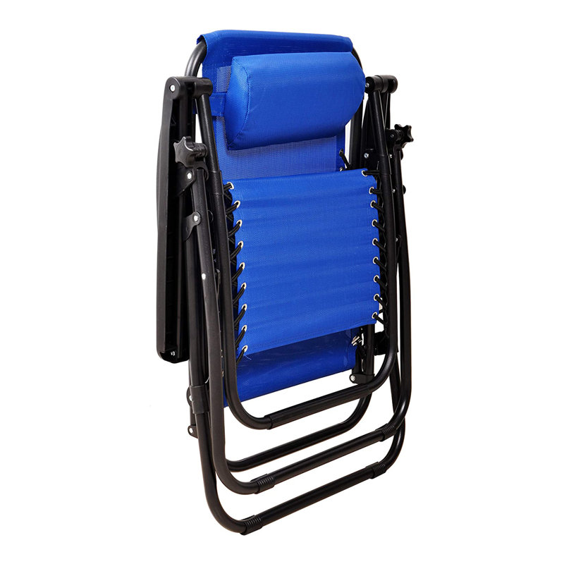 Braeley Folding Zero Gravity Chair, Blue