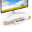 Cloud-Shaped Sturdy Wood Computer Monitor Stand Riser With Drawer, Multi-Purpose Desktop Organizer
