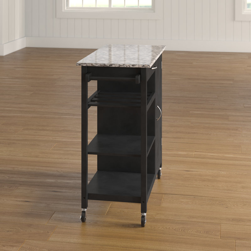 Rolling Kitchen Cart with Drawer & Cabinet, Mobile Kitchen Island with Shelves & Towel Rack for Dining Room or Coffee Bar