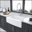 White Farmhouse Sink - Kitchen Sink Ceramic Arch Edge Apron Front Single Bowl Farm Kitchen Sinks