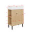 Ensemble de meuble-lavabo sur pied autoportant 21,6 pouces avec pieds en métal et rangement à gauche-570965910-570965911