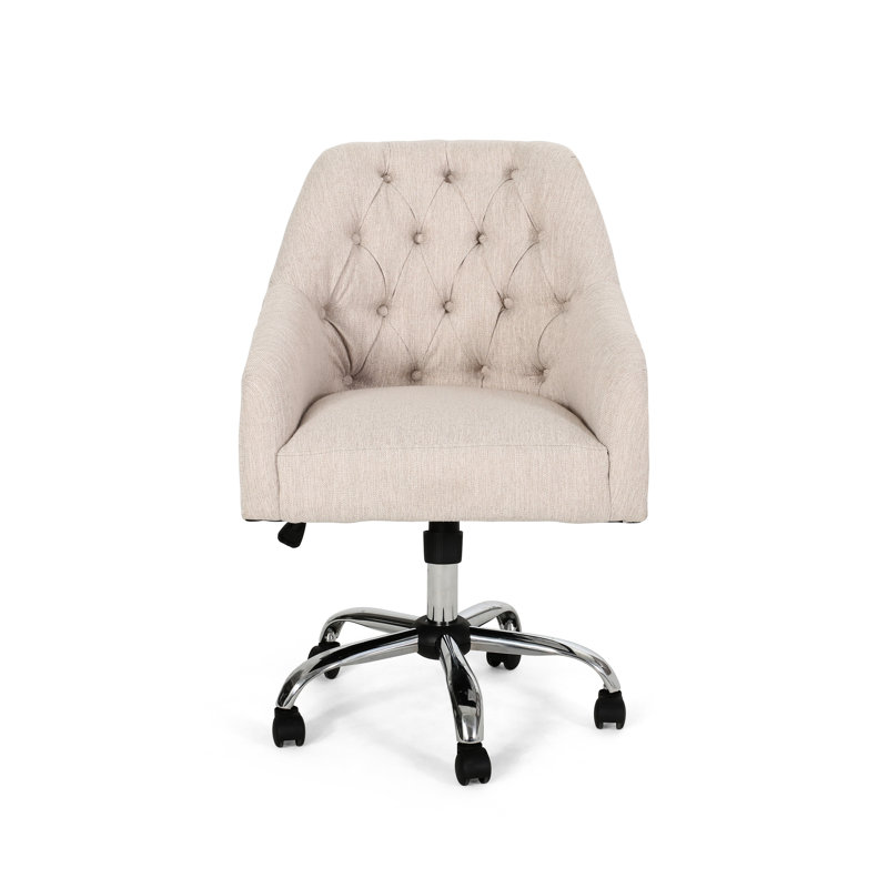Chaise de bureau beige moderne avec dossier incurvé pour un confort et une posture améliorés Composants réglables et sophistiqués