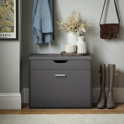 Helmy Faux Leather Upholstered Storage Bench