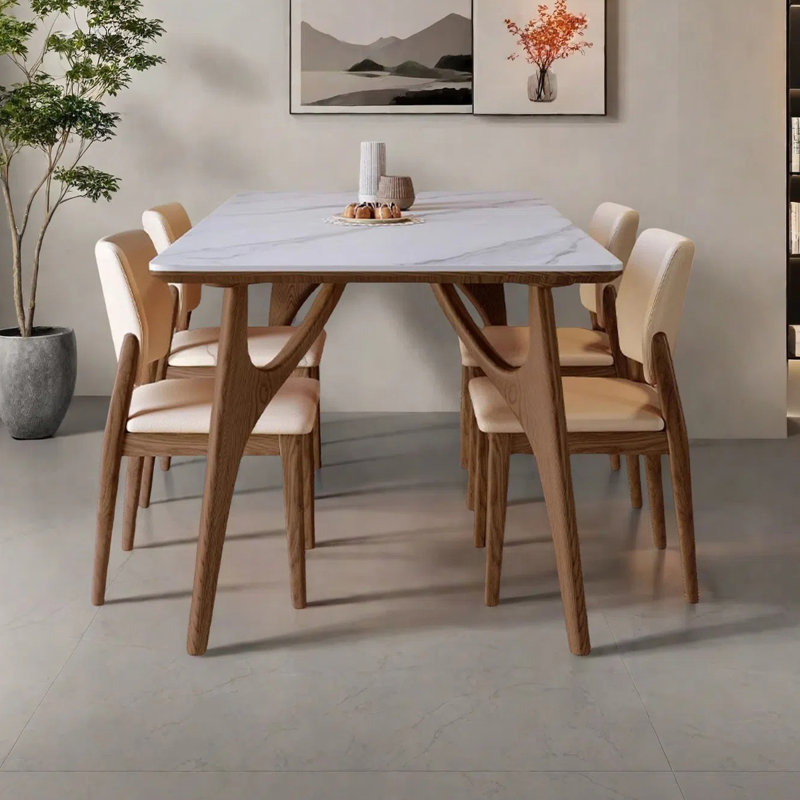 Simple modern dining table, 29.92"H x 55.12"L x 31.5"W