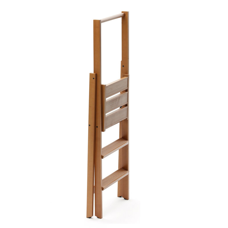 Bella 3 - Step Wood Folding Small Step Ladder