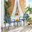 Outdoor Bistro Set 3 Piece Set - Comfortable Metal Patio Chairs And Small Table, Floral Back Design, Waterproof, Uv Resistant For Porch, Balcony, Garden, Backyard, Poolside-110490136