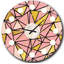 Triangular Gold Design II - Mid-Century Modern wall clock-40748248