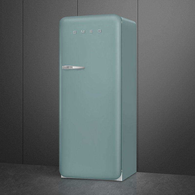 SMEG 50s Style 24'' Top Freezer 9.92 cu. ft. Refrigerator, Yellow, Right