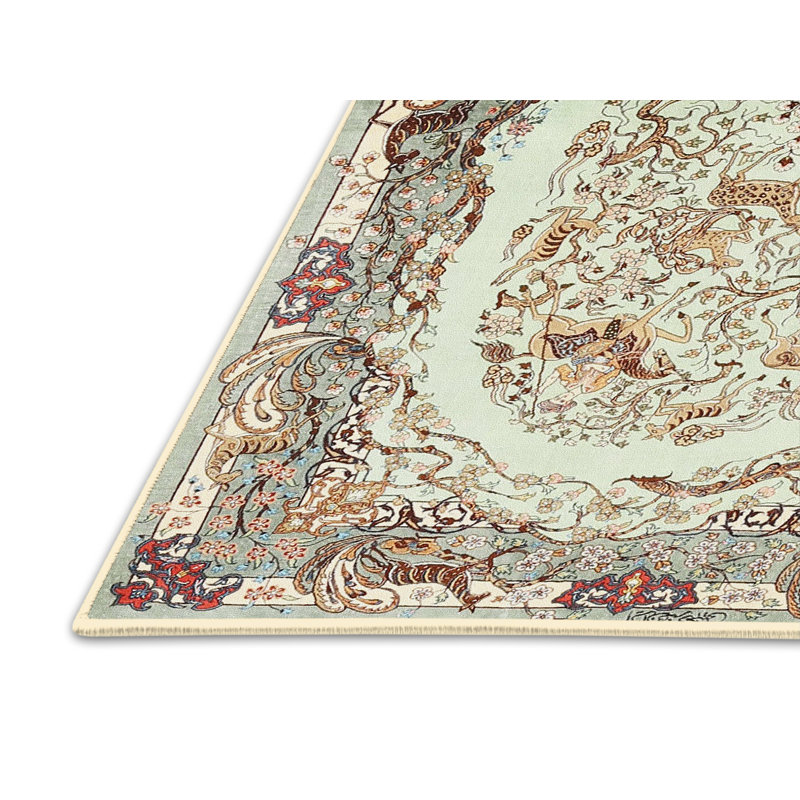 Tapis oriental rouge / beige, Rectangle 5 pi x 7 pi