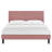 Modway Leah Chevron Tufted Performance Velvet Platform Bed-1183641406-1183641394