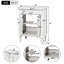 Meuble-lavabo moderne à 2 niveaux avec lavabo supérieur et grandes tablettes de rangement-106757397